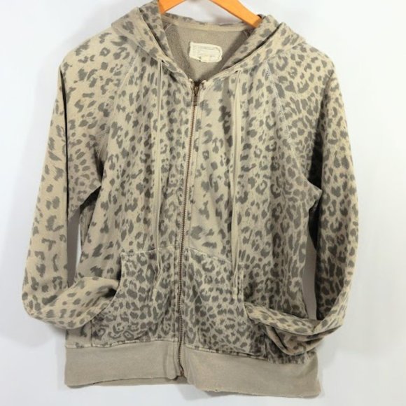 Current/Elliott Tops - Current/Elliott Leopard Zip Hoodie 1 (XS/S)